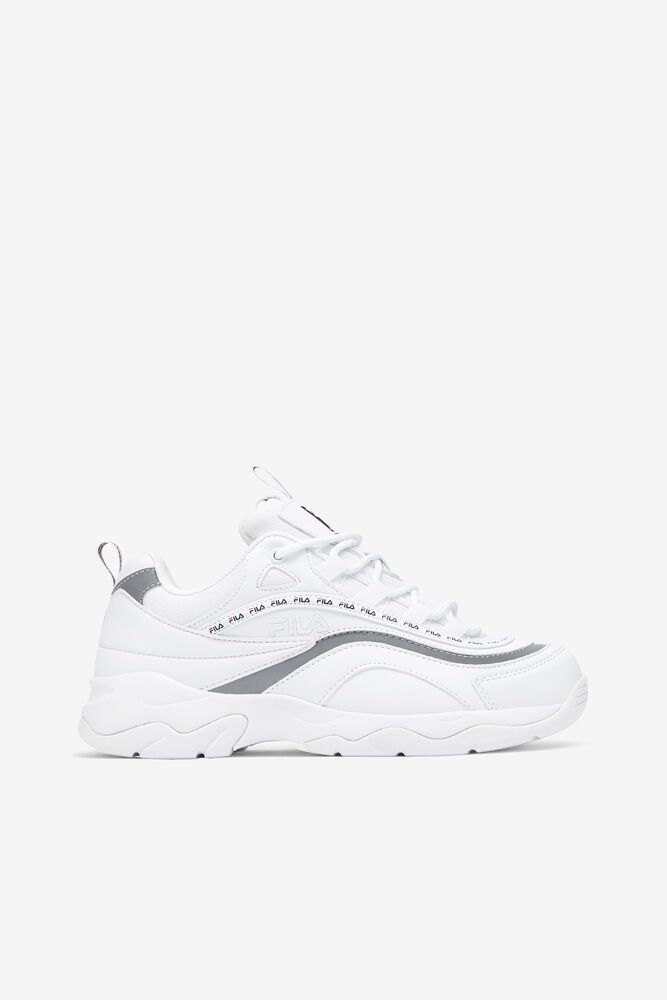 Fila Sneakers Womens White - Ray - Philippines 4157836-ZQ